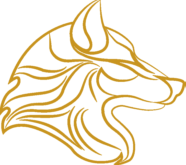 The FaolanIQ golden wolf mark